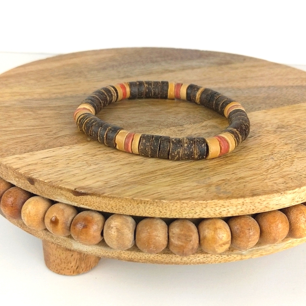 Stretchy Surfers Wooden Bracelet